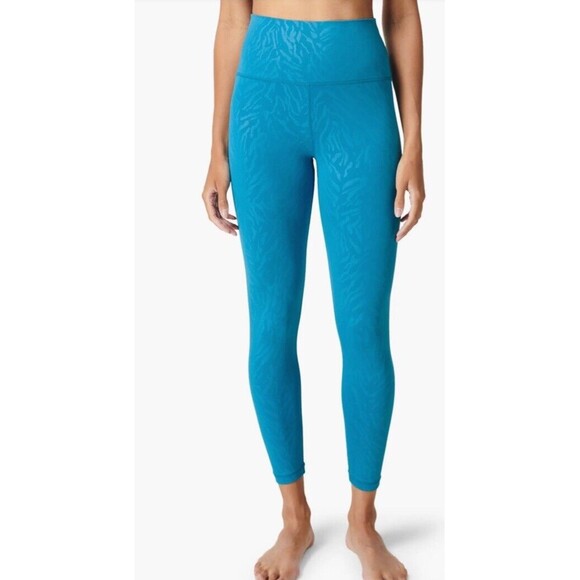 Sweaty Betty All Day High-Waisted Leggings Size 6 Blue Tiger Animal Print - Picture 1 of 14